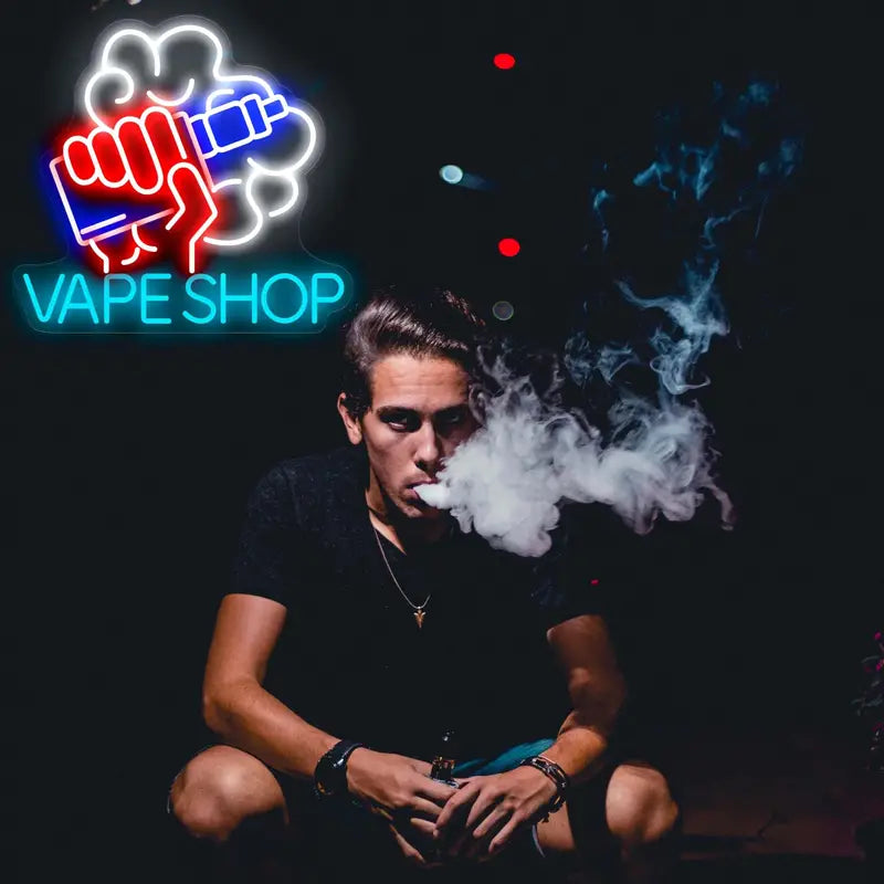 USB-Powered LED Neon Vape Sign - Perfect for Smoke Shops, Bars & Retail Windows | Easy Install Wall Decor