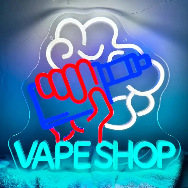 USB-Powered LED Neon Vape Sign - Perfect for Smoke Shops, Bars & Retail Windows | Easy Install Wall Decor